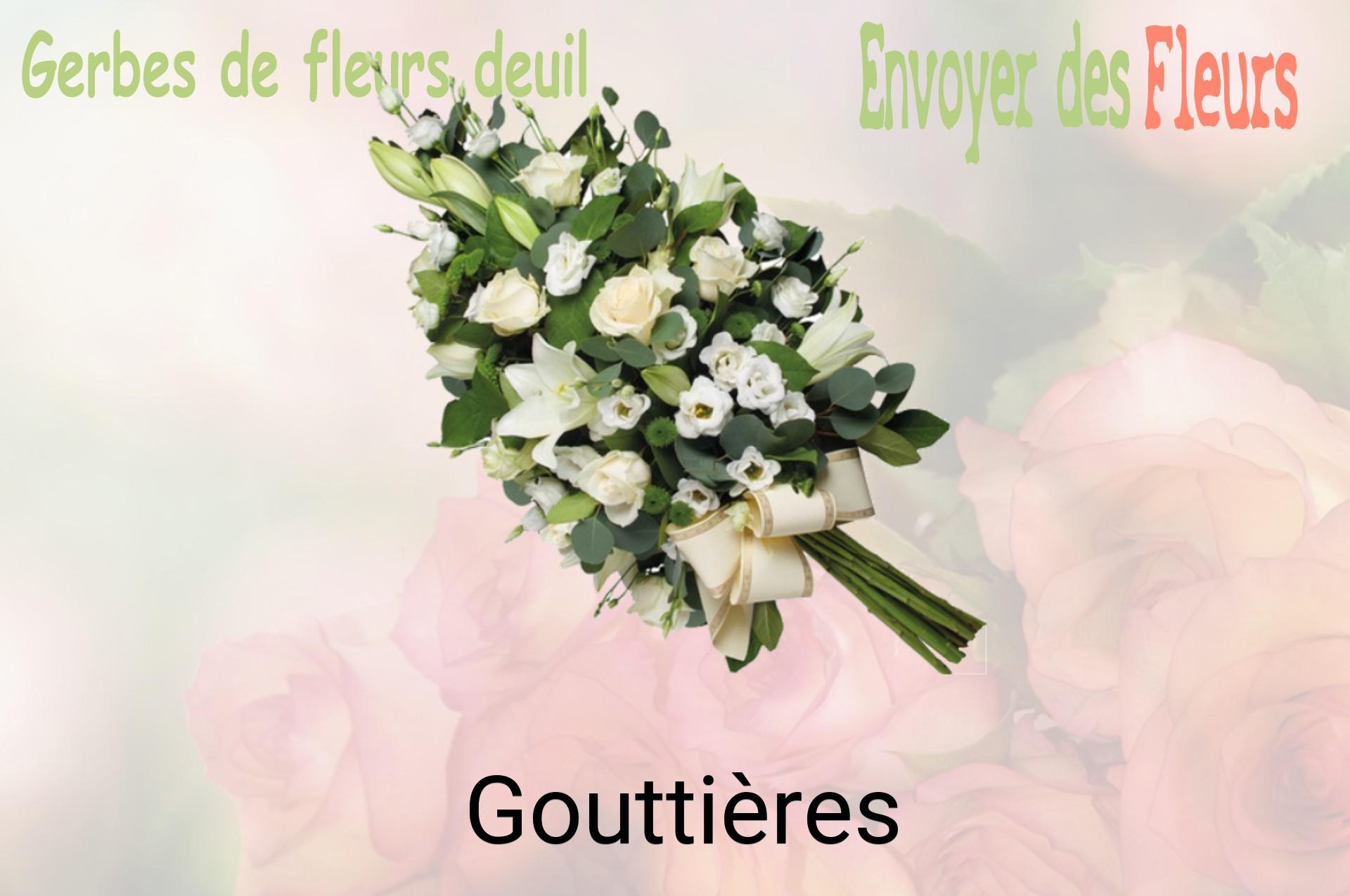 Gerbe de fleurs de deuil livrée à Gouttières